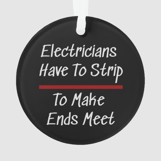 Elektrici Joke Funny Novelty Humor Electrical Ornament (achterkant)