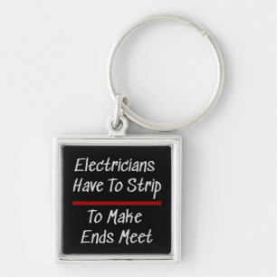 Elektrici Joke Funny Novelty Humor Electrical Sleutelhanger