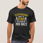 Elektrici moeten zich inspannen om ervoor te zorge t-shirt (Voorkant)