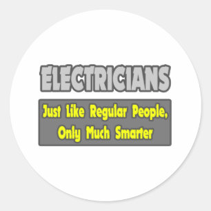 Elektrici... slimmer ronde sticker