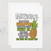 Elektrici zijn als ananassen. feestdagenkaart (Voorkant / Achterkant)