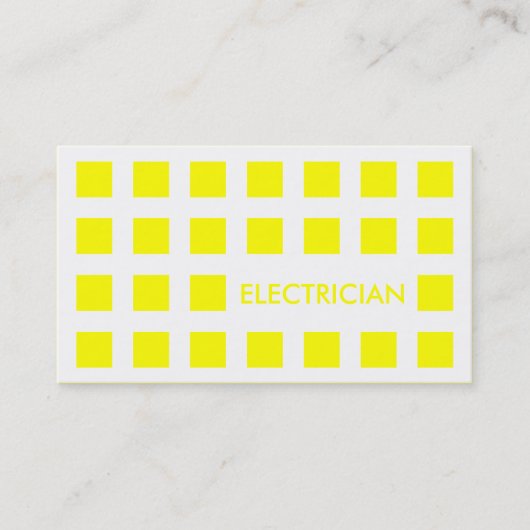 ELEKTRICIAN (mod-vierkanten) Visitekaartje (Voorkant)