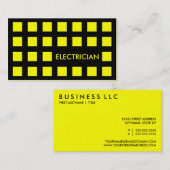 ELEKTRICIAN (mod-vierkanten) Visitekaartje (Voorkant / Achterkant)