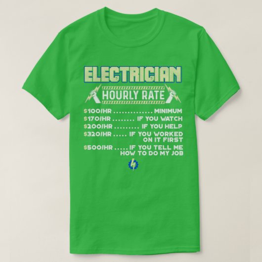 elektricien (60) t-shirt (Design voorkant)