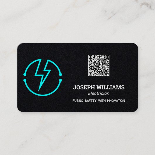 Elektricien Aangepaste QR Visitekaartje (Voorkant)