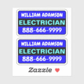 Elektricien Adverteren ideeën - Contact Oproep Sticker (Vel)