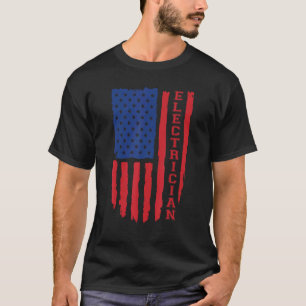 Elektricien Amerikaanse vlag USA T-shirt