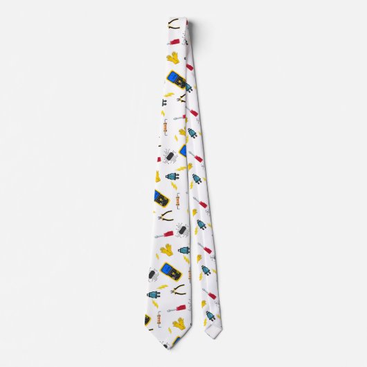 Elektricien Beroep Dad Pattern Stropdas (Voorkant)