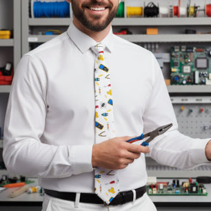 Elektricien Beroep Vader Patroon Stropdas