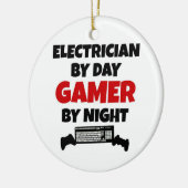 Elektricien bij Day Gamer by Night Keramisch Ornament (Links)