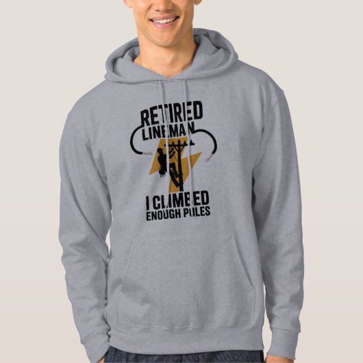 Elektricien Black and Gold Lightning Grafiek Hoodie (Voorkant)
