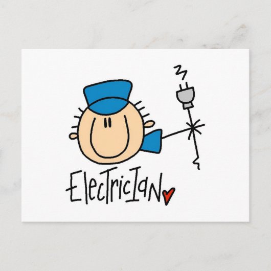 Elektricien Briefkaart (Voorkant)