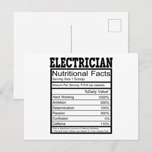 elektricien briefkaart (Voorkant / Achterkant)