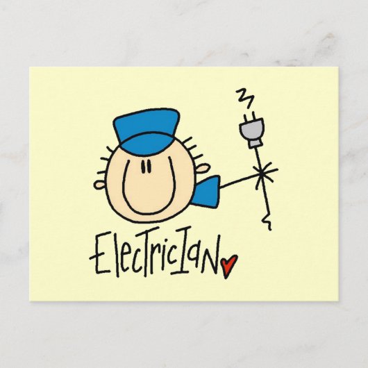 Elektricien Briefkaart (Voorkant)
