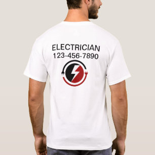 Elektricien Business Logo Work Shirten T-shirt