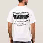Elektricien Business Logo Worker T-shirt (Achterkant)