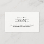 Elektricien die met Draadjes in Fuse Box werkt Visitekaartje (Achterkant)