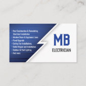 Elektricien / Electric Company Visitekaartje - BLA (Achterkant)