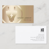 Elektricien Elegant Bold Elektrische Plug Gouden I Visitekaartje (Voorkant / Achterkant)