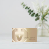 Elektricien Elegant Bold Elektrische Plug Gouden I Visitekaartje (Staand voorkant)