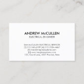 Elektricien elektrisch aannemer Visitekaartje (Achterkant)
