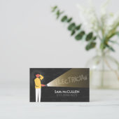 Elektricien elektrisch aannemer Visitekaartje (Staand voorkant)