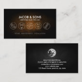 Elektricien Elektrische Aannemer Koper Grunge Visitekaartje (Voorkant / Achterkant)