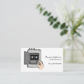 Elektricien Elektrische Bedrijf Visitekaartje (Staand voorkant)