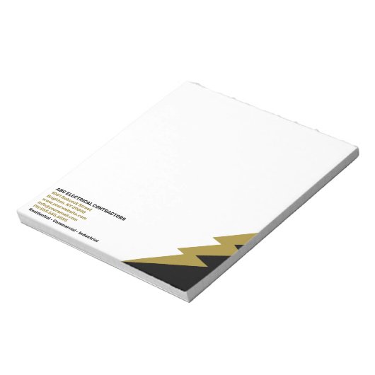 elektricien | Elektrische contractant Notitieblok (Linkerzijde)