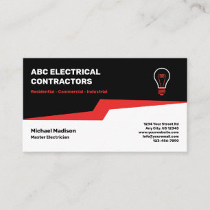 elektricien Elektrische contractant Visitekaartje