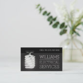 Elektricien Elektrische Diensten Gloeilamp Visitekaartje (Staand voorkant)