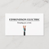 Elektricien elektrische draad visitekaartje (Voorkant)