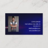 Elektricien Elektrische Macht Blauwe Gradiënt Visitekaartje (Achterkant)