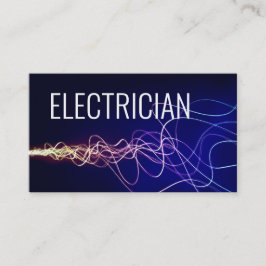 Elektricien Elektrische Macht Blauwe Gradiënt Visitekaartje