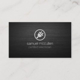 Elektricien Elektrische Plug Icon BrushedMetal Ski Visitekaartje