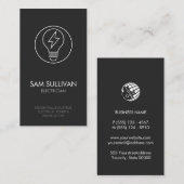 Elektricien Elektroaannemer Visitekaartje (Voorkant / Achterkant)