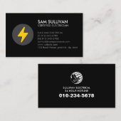 Elektricien Elektroaannemer Visitekaartje (Voorkant / Achterkant)