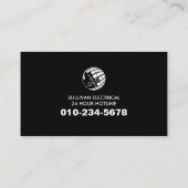 Elektricien Elektroaannemer Visitekaartje (Achterkant)