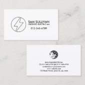 Elektricien Elektroaannemer Visitekaartje (Voorkant / Achterkant)