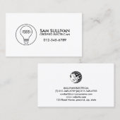 Elektricien Elektroaannemer Visitekaartje (Voorkant / Achterkant)