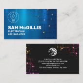 Elektricien Elektroaannemer Visitekaartje (Voorkant / Achterkant)