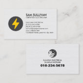 Elektricien Elektroaannemer Visitekaartje (Voorkant / Achterkant)