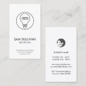 Elektricien Elektroaannemer Visitekaartje (Voorkant / Achterkant)