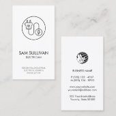 Elektricien Elektroaannemer Visitekaartje (Voorkant / Achterkant)