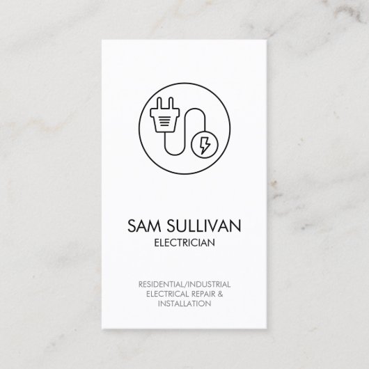Elektricien Elektroaannemer Visitekaartje (Voorkant)