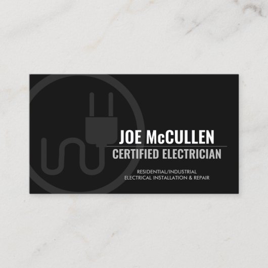 Elektricien Elektroaannemer Visitekaartje (Voorkant)