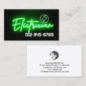 Elektricien Elektroaannemer Visitekaartje (Voorkant / Achterkant)