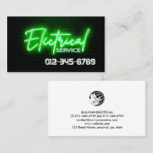 Elektricien Elektroaannemer Visitekaartje (Voorkant / Achterkant)