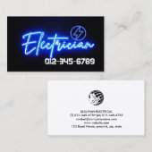 Elektricien Elektroaannemer Visitekaartje (Voorkant / Achterkant)