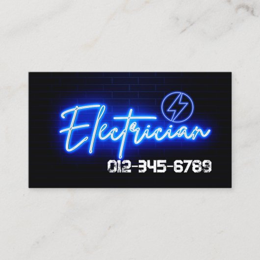 Elektricien Elektroaannemer Visitekaartje (Voorkant)